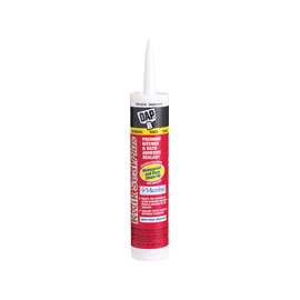DAP 18510 Adhesive Sealant, White, 24 hr Curing, -20 to 150 deg F, 10.1 oz Cartridge