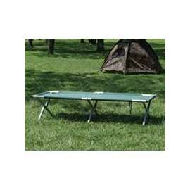 Texsport 15042 Folding Camp Cot, 75 in L Seat, 26 in W Seat, Aluminum/Steel, Green