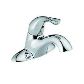DELTA Classic Series 500-DST Bathroom Faucet, 1.2 gpm, 1-Faucet Handle, Brass, Chrome Plated, Lever Handle, Rigid Spout