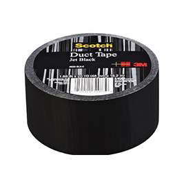 3M 920-BLK-C Duct Tape, 20 yd L, 1.88 in W, Cloth Backing, Jet Black