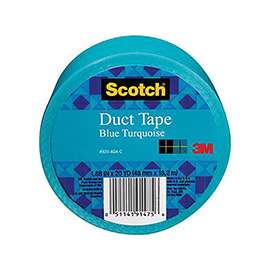 3M 920-AQA-C Duct Tape, 20 yd L, 1.88 in W, Cloth Backing, Blue Turquoise
