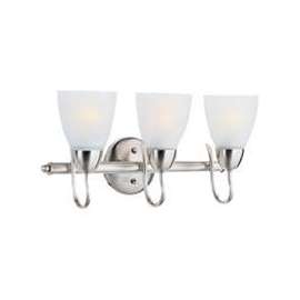 Boston Harbor A2242-93L Vanity Bar Fixture, 60 W, 3-Lamp, A19 or CFL Lamp, Steel Fixture, Brushed Nickel Fixture