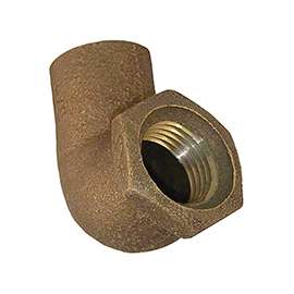 EPC 10159202/10156792 Pipe Elbow, 1/2 x 3/4 in, Sweat x FIP, 90 deg Angle, Copper