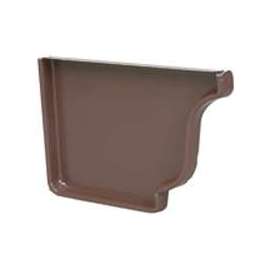 Amerimax 2520519 Gutter End Cap, 5 in L, Aluminum, Brown, For: 5 in K-Style Gutter System