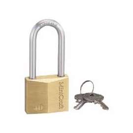 ProSource Padlock, Long Shackle, 1/4 (6.3) in (mm) Dia Shackle, 2-1/4 (54.3) in (mm) H Shackle