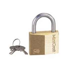 ProSource Padlock, Keyed Alike Key, Standard Shackle, 5/16 (7.9) in (mm) Dia Shackle, Steel Shackle, Solid Brass