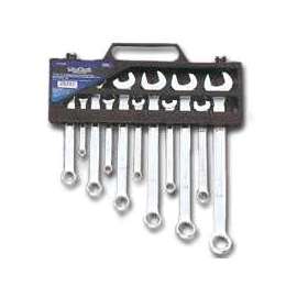 Vulcan TR-H11 Combination Wrench Set, 11-Piece, Chrome Vanadium Steel, Mirror Polish, Silver