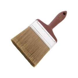 Linzer 3121-4 Paint Brush, 4 in W, 3 in L Bristle, Polyester Bristle, Beaver Tail Handle
