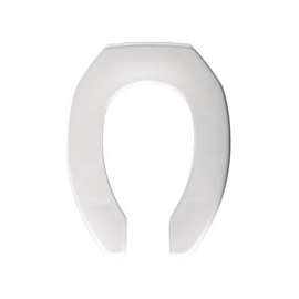 BEMIS M1955C-000 Toilet Seat, Elongated, Plastic, White, Sta-Tite Hinge