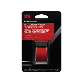 Scotchlite 03458 Reflective Safety Tape, 36 in L, 1 in W, Red