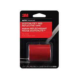 Scotchlite 03459 Reflective Safety Tape, 36 in L, 2 in W, Red