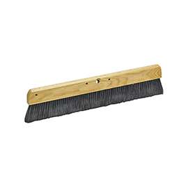 Marshalltown 830 Concrete Broom, 24 in OAL, Polypropylene Bristle, Black Bristle, Wood Handle