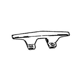 US Hardware M-023C Hollow Base Cleat, 4-1/2 in, Die-Cast Zamak, Perma-Plate Chrome
