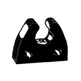 US Hardware M-037C Pole Storage Clip, Rubber, Nickel