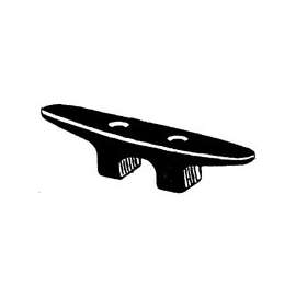 US Hardware M-314C Mobile RV Boat Cleat, 4-1/4 in, Screw Mounting, Nylon, Black