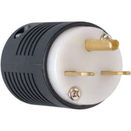 15A 250V BLK/WHT Plug