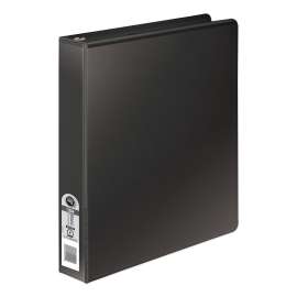 368 Basic Round Ring Binder, 3 Rings, 1" Capacity, 11 x 8.5, Black