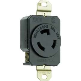 20A125V BLK Lock Outlet
