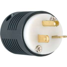 20A BLK/WHT Straig Plug