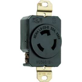 20A250V BLK Lock Outlet