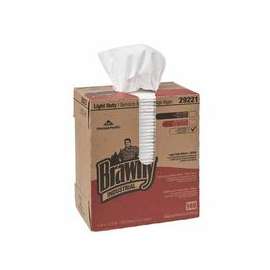 Brawny Industrial  Light-Duty Wipers, White