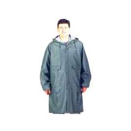 Diamondback 8156GRBXL Rain Parka, XL, PVC, Blue, Hooded Collar, Zipper with Snap Down Storm Flap Closure