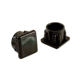 Shepherd Hardware 9235 Furniture Leg Tip, Square, Plastic, Black