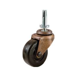 Shepherd Hardware 9345 Swivel Caster, 2 in Dia Wheel, Rubber Wheel, Black, 80 lb
