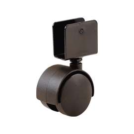 Shepherd Hardware 9420 Swivel Caster, 1-5/8 in Dia Wheel, 3/4 in W Wheel, Nylon Wheel, Black, 40 lb