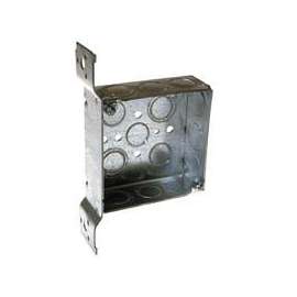 RACO 8196 Electrical Box, 2 -Gang, 14 -Knockout, Steel, Gray, Galvanized, FM Bracket Mounting