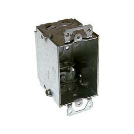 RACO 518/8518 Switch Box, 1 -Gang, 5 -Knockout, 1/2 in Knockout, Steel, Gray, Galvanized, Screw Mounting