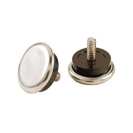 Shepherd Hardware 9450 Furniture Glide, Metal/Rubber, Silver