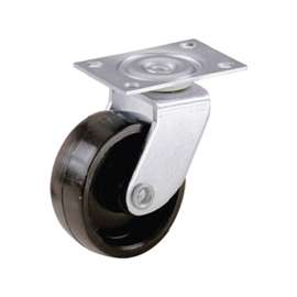Shepherd Hardware 9556 Swivel Caster, 1-1/4 in Dia Wheel, Plastic Wheel, Black, 40 lb