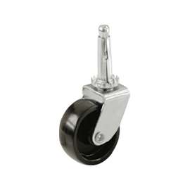 Shepherd Hardware 9559 Swivel Caster, 1-5/8 in Dia Wheel, Plastic Wheel, Black, 50 lb