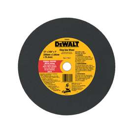 DeWALT DW8004 Cutting Wheel, 12 in Dia, 7/64 in Thick, 1 in Arbor, Coarse, Aluminum Oxide Abrasive