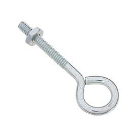 National Hardware N221-077 Eye Bolt, #10-24 Thread, 1-1/4 in L Thread, 1/2 in ID Dia Eye, 1.69 in L Shank, Steel, Zinc
