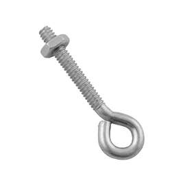 National Hardware N221-069 Eye Bolt, #10-24 Thread, 1-1/4 in L Thread, 0.28 in ID Dia Eye, 1.41 in L Shank, Steel, Zinc