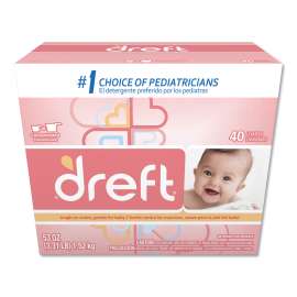 Ultra Powdered Laundry Detergent, Baby Powder Scent, 53 oz Box, 4/Carton