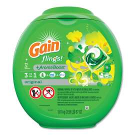 Flings Laundry Detergent Pods, Original Scent, 72/Container