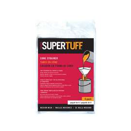 Trimaco SUPERTUFF 11105/250 Sleeve Cone Strainer, 226 um, Medium Mesh, Synthetic