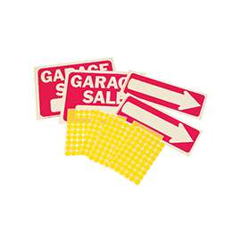 HY-KO KIT-13 Sign Kit, Garage Sale, White Legend, Plastic, 12-1/4 in W x 12-3/4 in H Dimensions