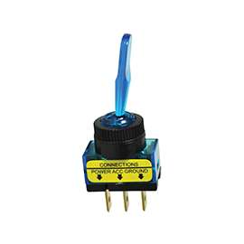 CALTERM 40240 Toggle Switch, 20 A, 12 VDC, Screw Terminal, Blue