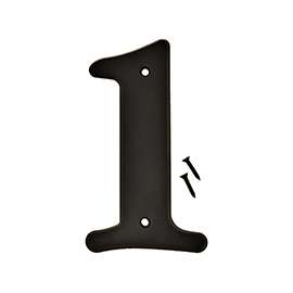HY-KO 30200 Series 30201 House Number, Character: 1, 6 in H Character, Black Character, Plastic