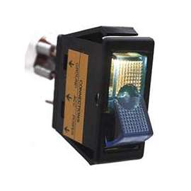CALTERM 40340 Rocker Switch, 20 A, 12 VDC, SPST, Black