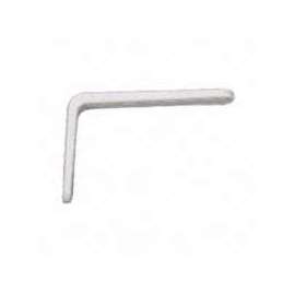 Knape & Vogt Slim-Line 215SP WH 10 Shelf L-Bracket, 10 in L, 6-1/2 in H, Steel