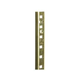 Knape & Vogt 255 PK255 BR 36 Shelf Standard, 500 lb, 23 ga Thick Material, 5/8 in W, 36 in H, Steel, Brass