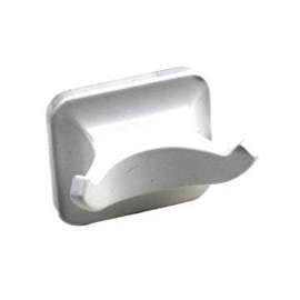 Boston Harbor L3653-51-07 Double Robe Hook, 2-Hook, Zinc, White, Wall Mounting