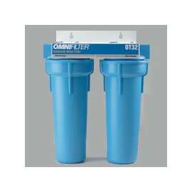 Pentair OMNIFilter Series OT32-S-S06 Filtration System, 400 gal Capacity, 0.5 gpm, 2-Stage, Blue/White