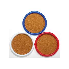 CHEF CRAFT 21069 Coaster, Round, Cork/Plastic, Assorted, 4 in Dia