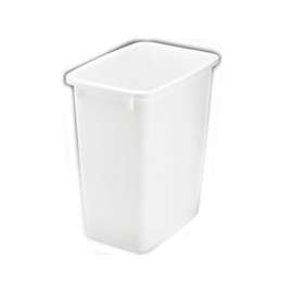 Rubbermaid FG280500WHT Waste Basket, 21 qt Capacity, Plastic, White, 15 in H